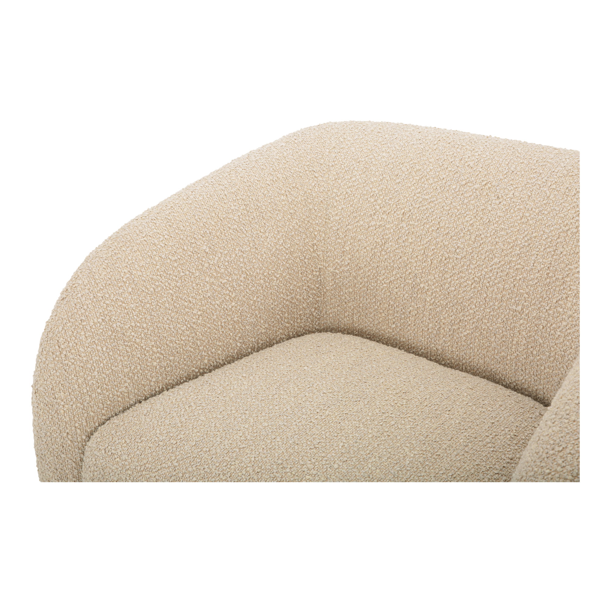 Faye Accent Chair Beige Boucle, by Moe's Home, 37" width x 29.25" height x 33" depth View 5