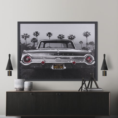 Tremont I 23"L x 5.25"W x 17.5"H Black/Gold Metal Conical Shade Wall Sconce