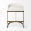 Hollyfield 20.5 x 19.7 x 28.7 Cream Fabric Seat with Gold Metal Base Counter Stool thumbnail 4