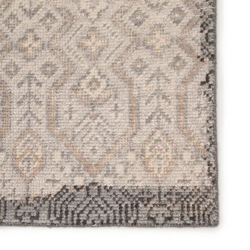Orson Hand-Knotted Tribal Gray/ Gold Area Rug (5