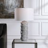 Waves Blue & White Table Lamp, by Uttermost, 16" width x 27.5" height x 16" depth thumbnail 2