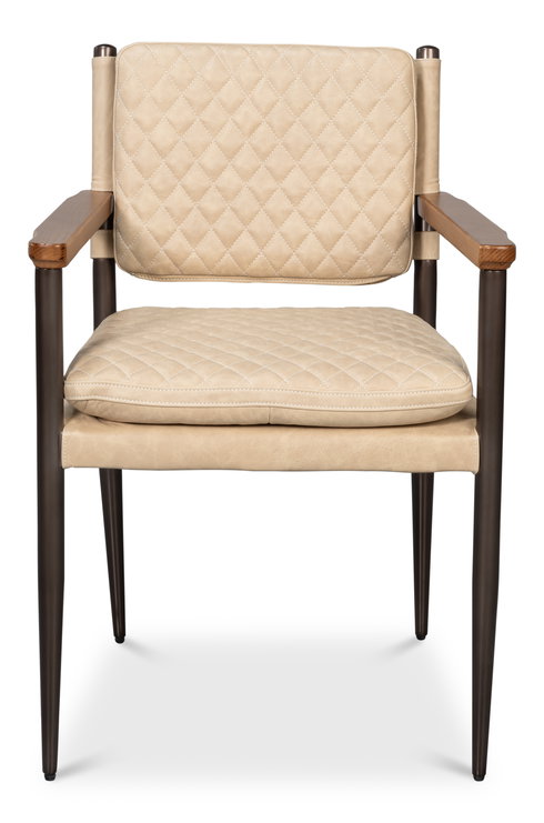The Harley Chair, Cappuccino White Lthr