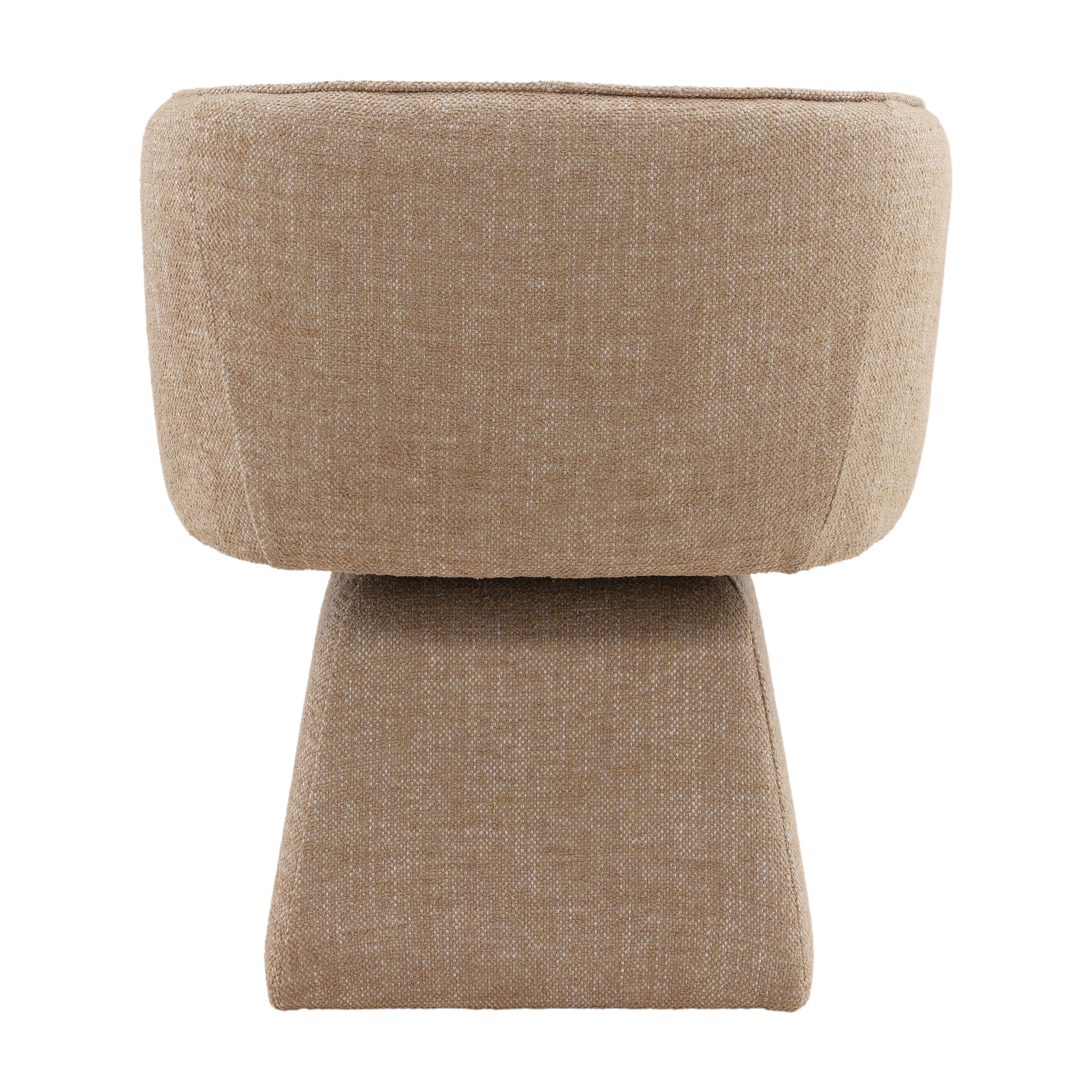 Jonie Swivel Chair Camel, Dining Chair by Dovetail, 25.25" width x 29.25" height x 24" depth View 4