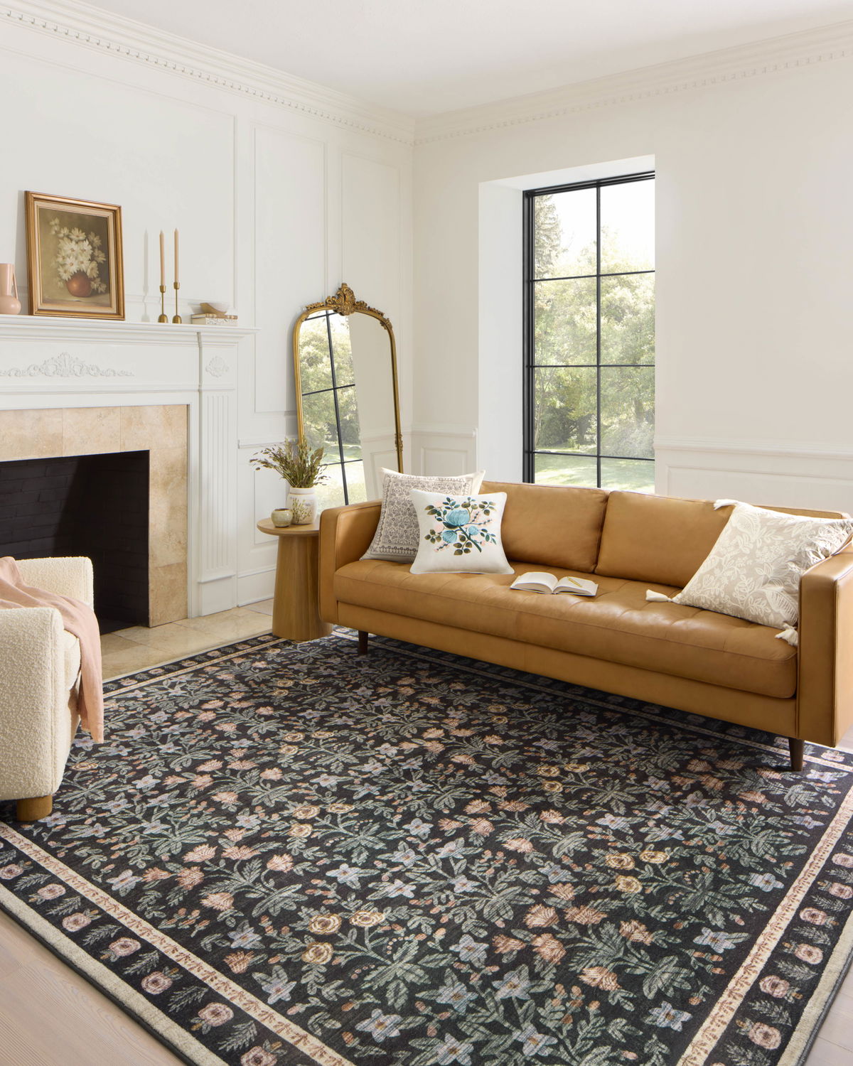 Rifle Paper Co. x Loloi Eden Rug, 1'6" length x 1'6" width View 2