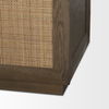 Sina Brown Oak Wood with Natural Rattan 2 Door Curio Cabinet thumbnail 10