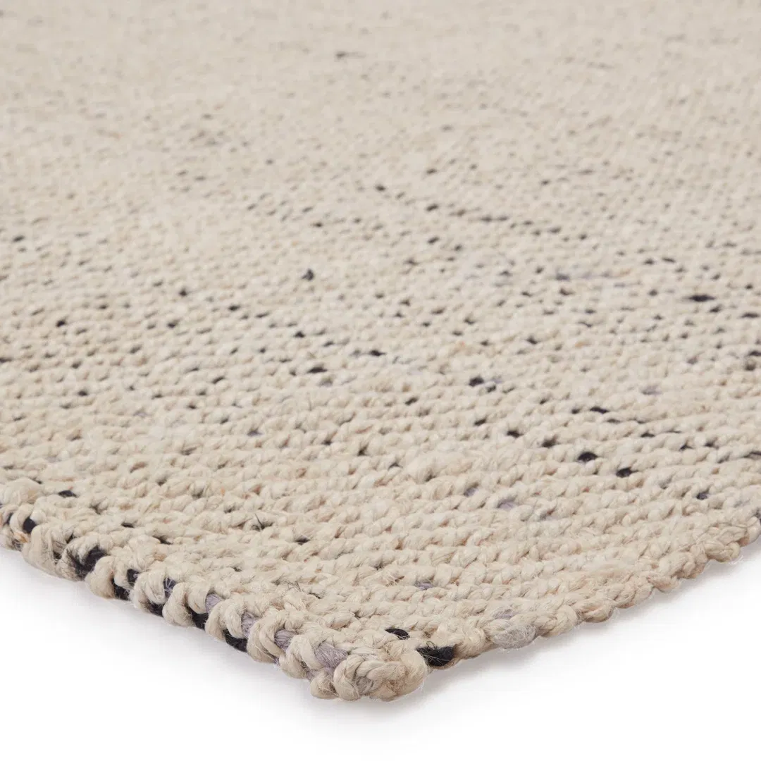 Handmade Jute White/Black Area Rug large image 