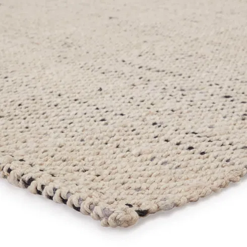 Handmade Jute White/Black Area Rug