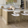Parker  Cream Fabric Seat Gold Metal Counter Stool thumbnail 2