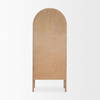 Callum Light Brown Elm Wood with Glass Doors  Arched Curio Cabinet, Cabinets & Sideboard by Mercana, 31" length x 17.7" width x 79" height thumbnail 6