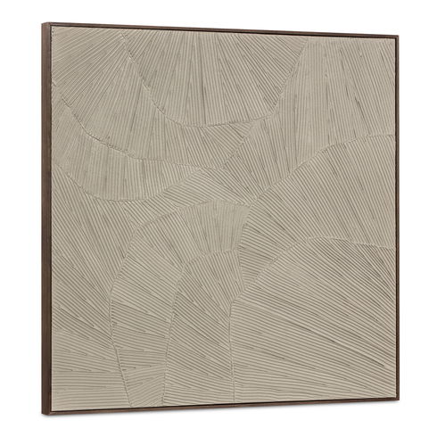 Flutter Framed Painting Cool Beige
