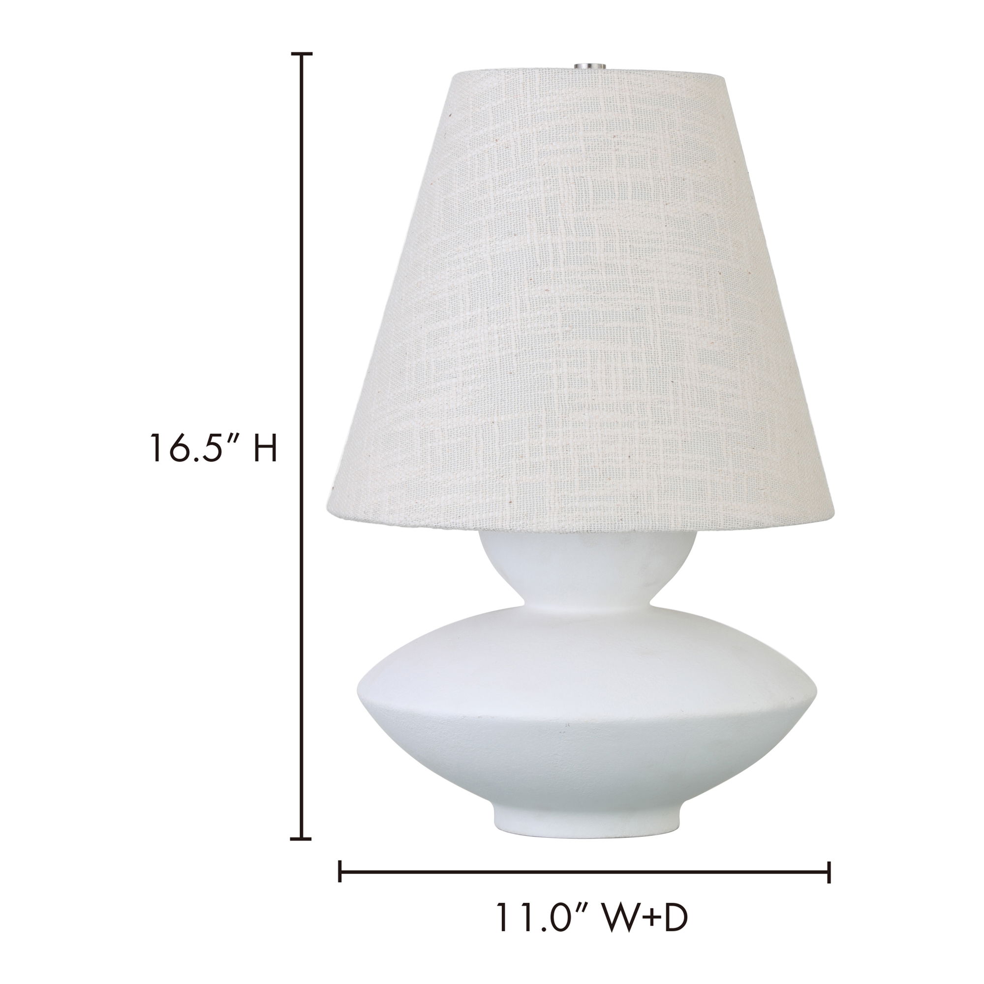 Dell Table Lamp Pearled White large image 