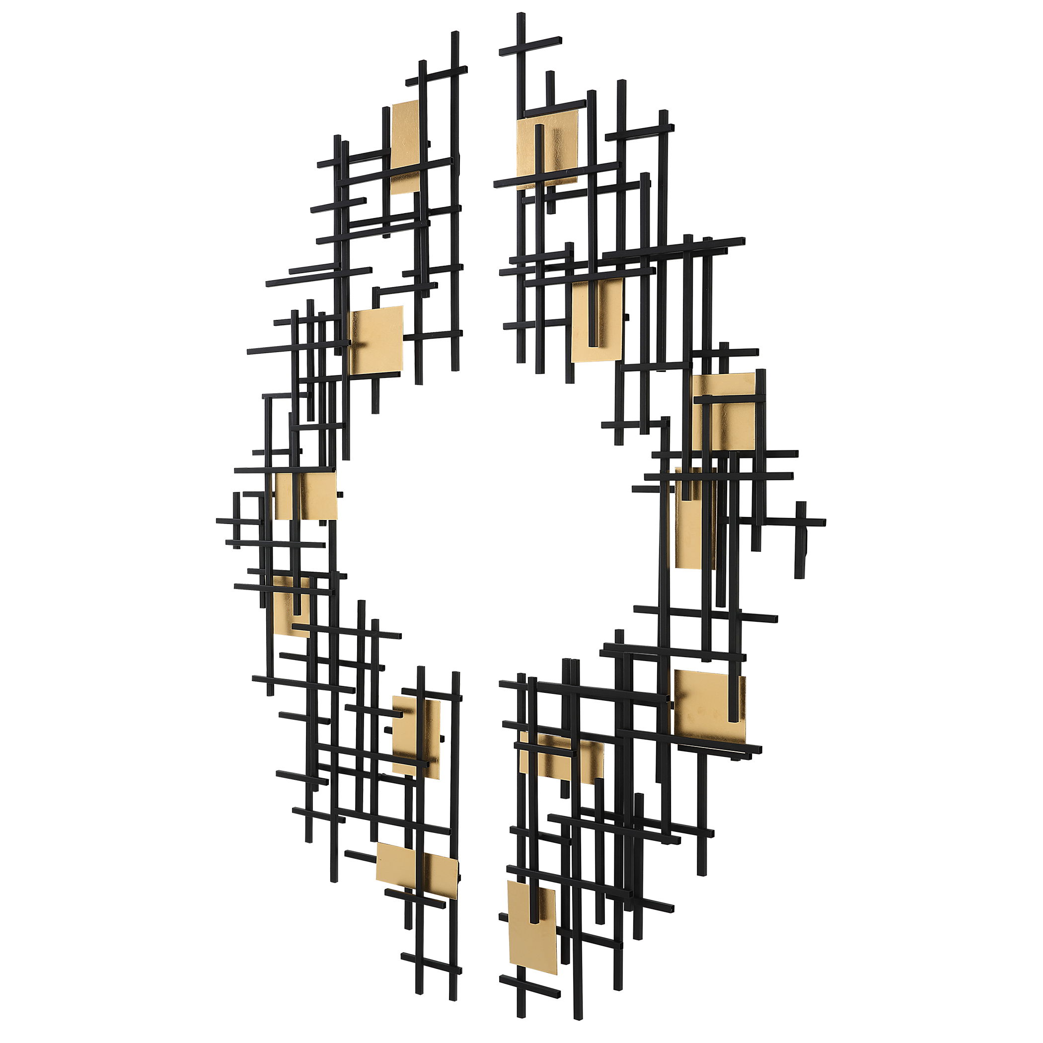 Reflection Metal Grid Wall Decor, S/2 large image 