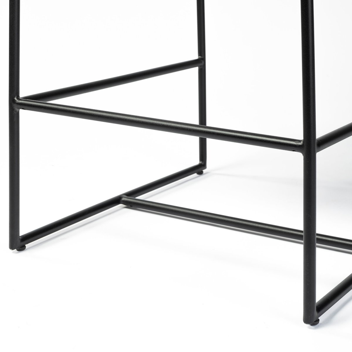 Stamford Backless 36.8in Seat Counter Stool | Black Leather with Metal, Counter & Bar Stool by Mercana, 18.25" length x 22.5" width x 36.75" height View 11