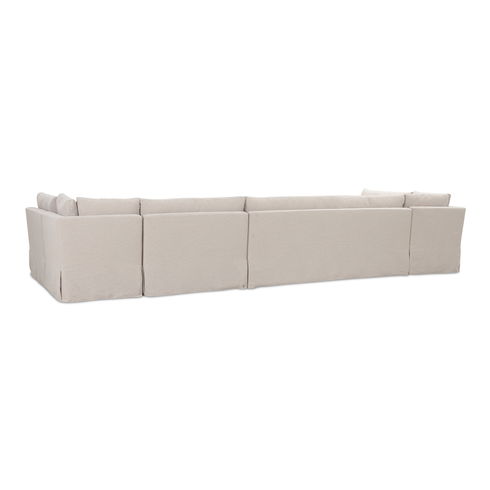 Fable Slipcover Dining Banquette U-shape Beige 168in