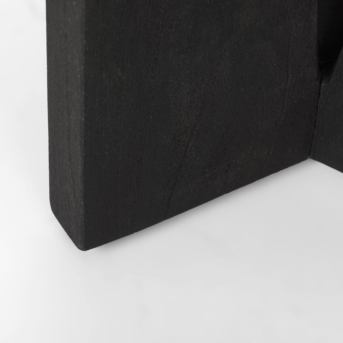 Mattius Black Wood Accent Table, Side & End Table by Mercana, 18" length x 18" width x 22.5" height View 13