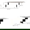 Evans Dining Table, by Moe's Home, 94" width x 30" height x 38" depth thumbnail 10