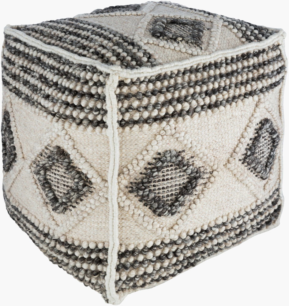 Hygge Pouf, Ottoman by Surya, 18" width x 18" height
