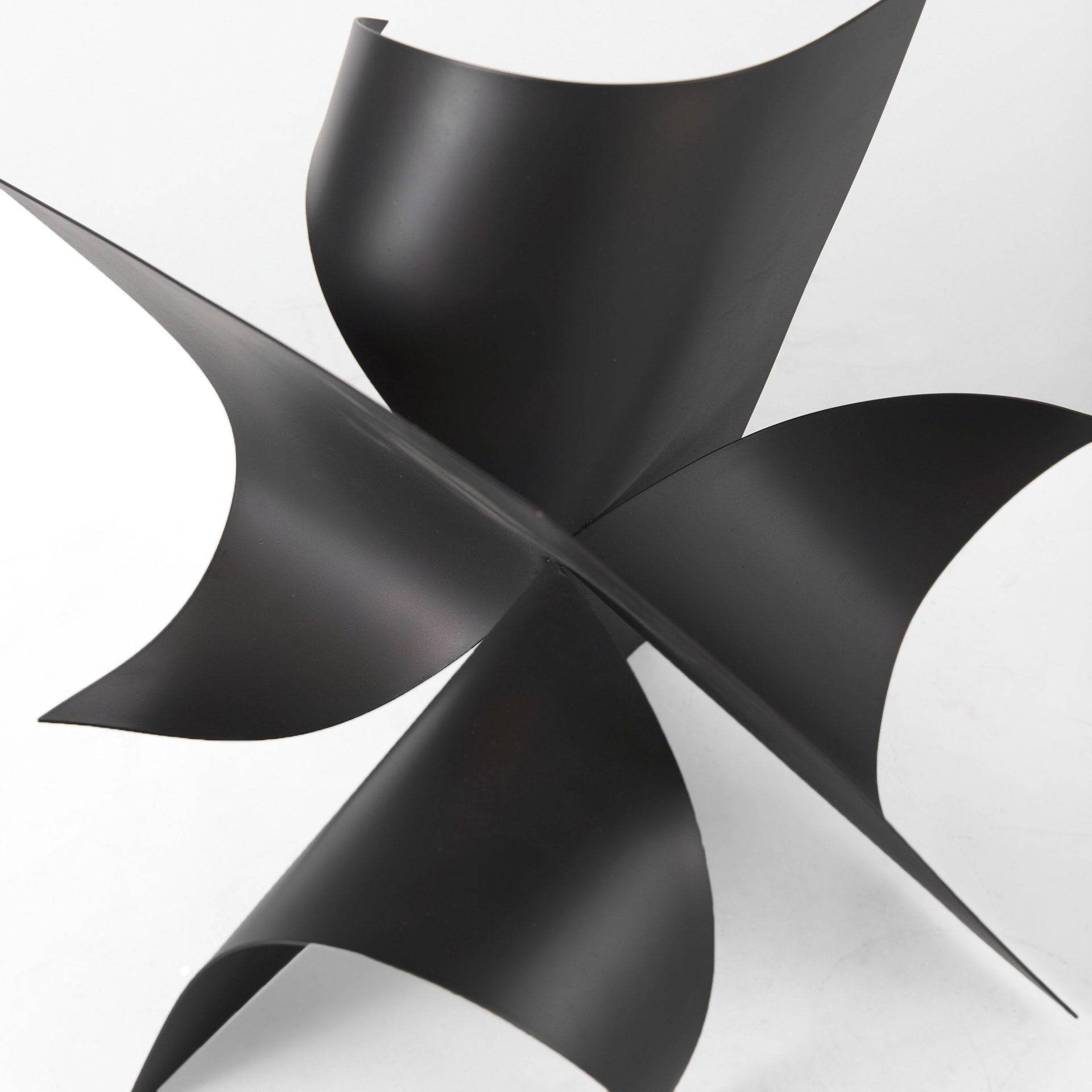 Francesca  Black Metal Sculptural Decorative Object, by Mercana, 11.81" length x 11.81" width x 11.81" height View 7