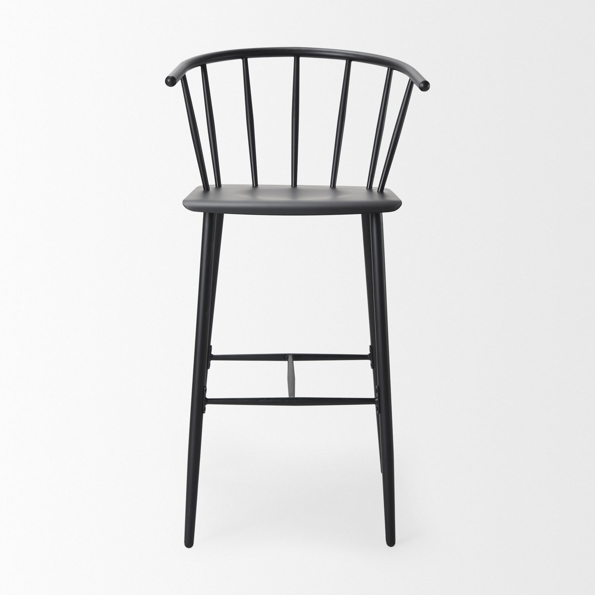 Colin Backless 42.1in Seat Counter Stool | Black Metal with Arm, Counter & Bar Stool by Mercana, 21" length x 22.8" width x 42.13" height View 3