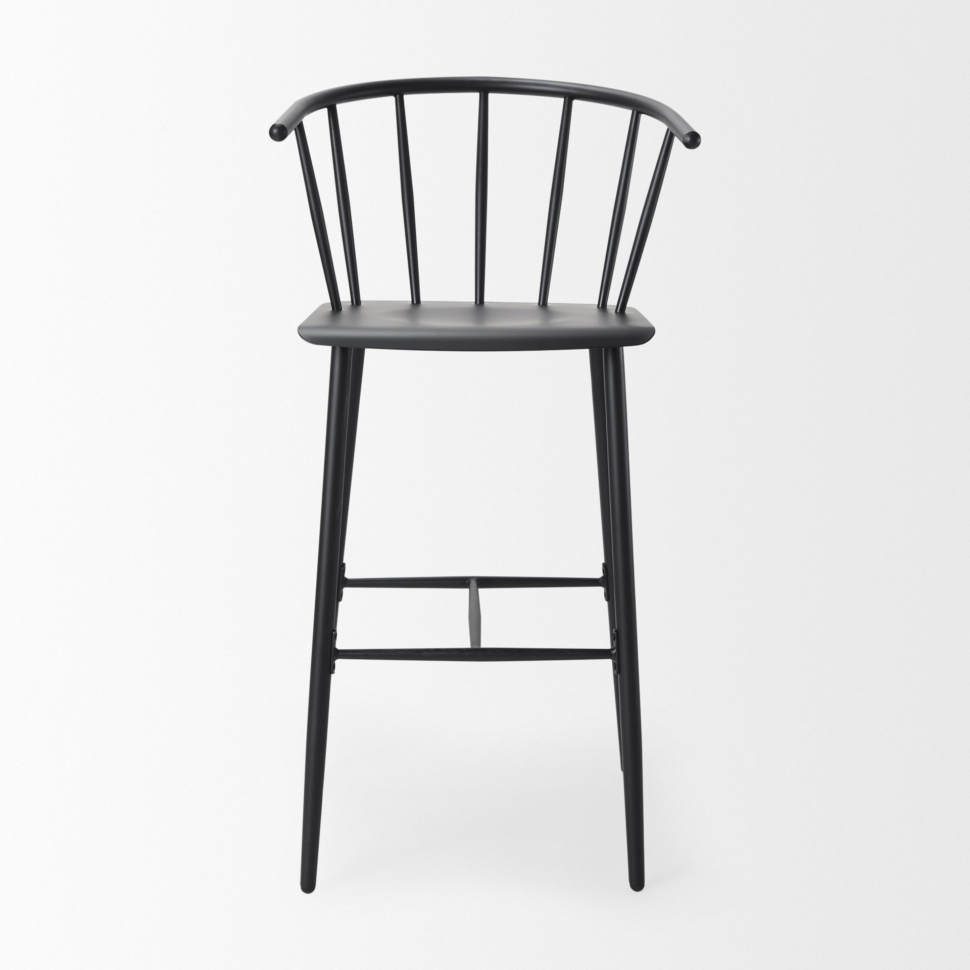 Colin Black Metal Bar Stool, Counter & Bar Stool by Mercana, 21" length x 22.8" width x 42.13" height View 3