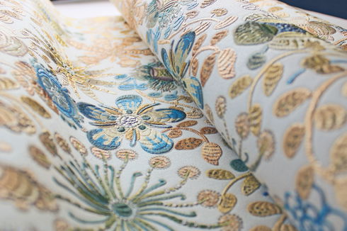 Magic Garden Blue & Green Wallpaper
