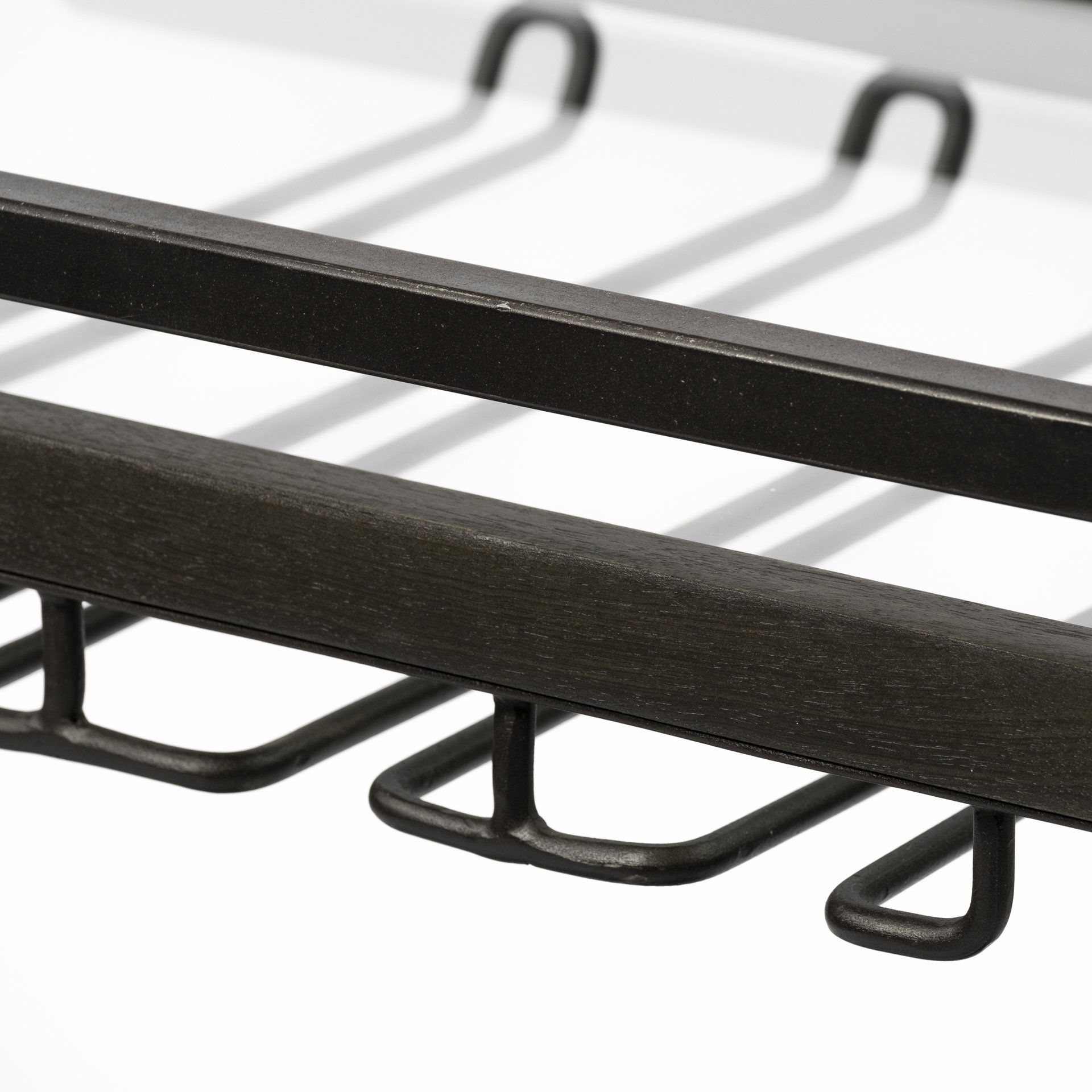 Chriselle Black Metal And Glass Two Tier Bar Cart, Bar Carts & Cabinet by Mercana, 38" length x 18.5" width x 32.5" height View 8