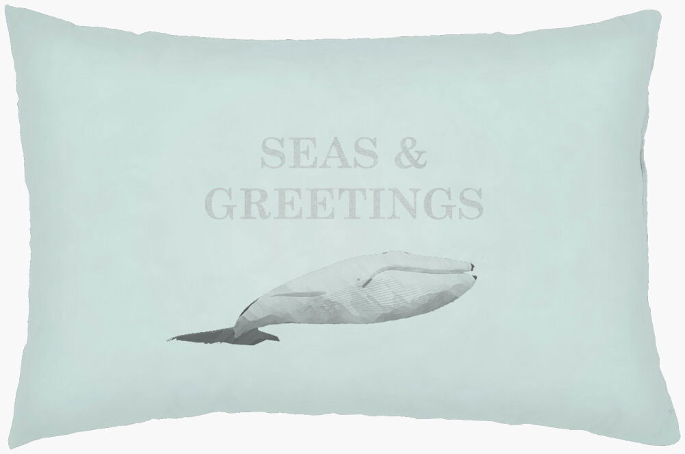 Seas & Greetings Lumbar Pillow, Decorative Pillow by Surya, 14" length x 24" width