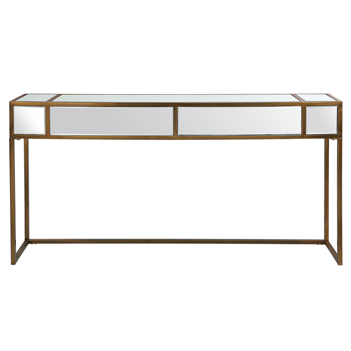 Reflect Mirrored Console Table, by Uttermost, 62" width x 32" height x 14" depth View 1