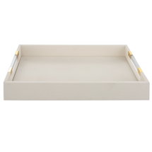 Online Designer Bathroom Wessex White Shagreen Tray