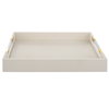 Wessex White Shagreen Tray, Decorative Tray by Uttermost, 19" width x 2.62" height x 13.87" depth thumbnail 1