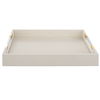 Wessex White Shagreen Tray, Decorative by Uttermost, 19" width x 2.62" height x 13.87" depth thumbnail 1