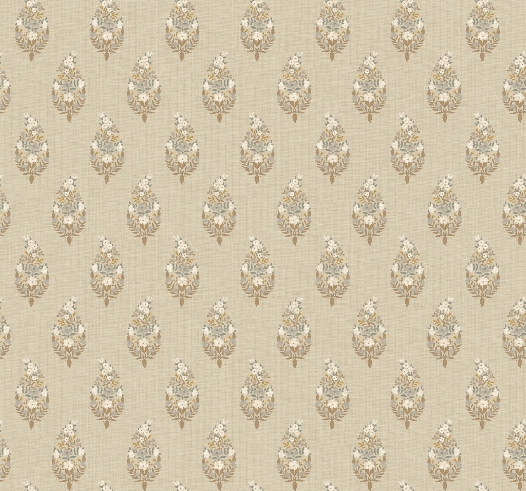 Paisley Linen Wallpaper large image 