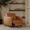 Bridgers Power Recliner Chair Tan Leather thumbnail 6
