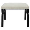 Diverge White Shearling Small Bench, Benche by Uttermost, 22.75" width x 18.75" height x 15.12" depth thumbnail 1