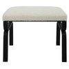Diverge White Shearling Small Bench, Benche by Uttermost, 22.75" width x 18.75" height x 15.12" depth thumbnail 1