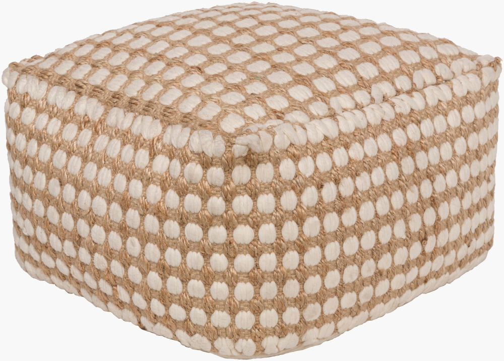 Oak Cove Pouf, Ottoman by Surya, 20" width x 12" height