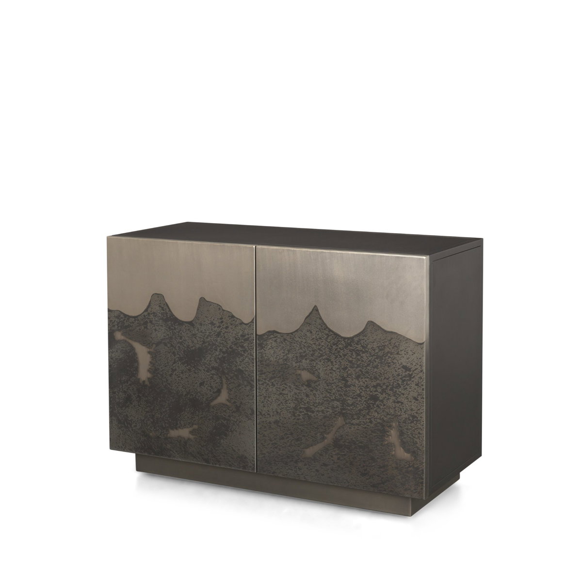 Roxdale Acid Washed Iron Metal Accent Cabinet, Cabinets & Chest by Mercana, 41" length x 18" width x 29.5" height View 1