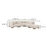 June Dream Modular Sectional Oatmeal, Sectional Sofa by Moe's Home, 115" width x 30" height x 110" depth thumbnail 10
