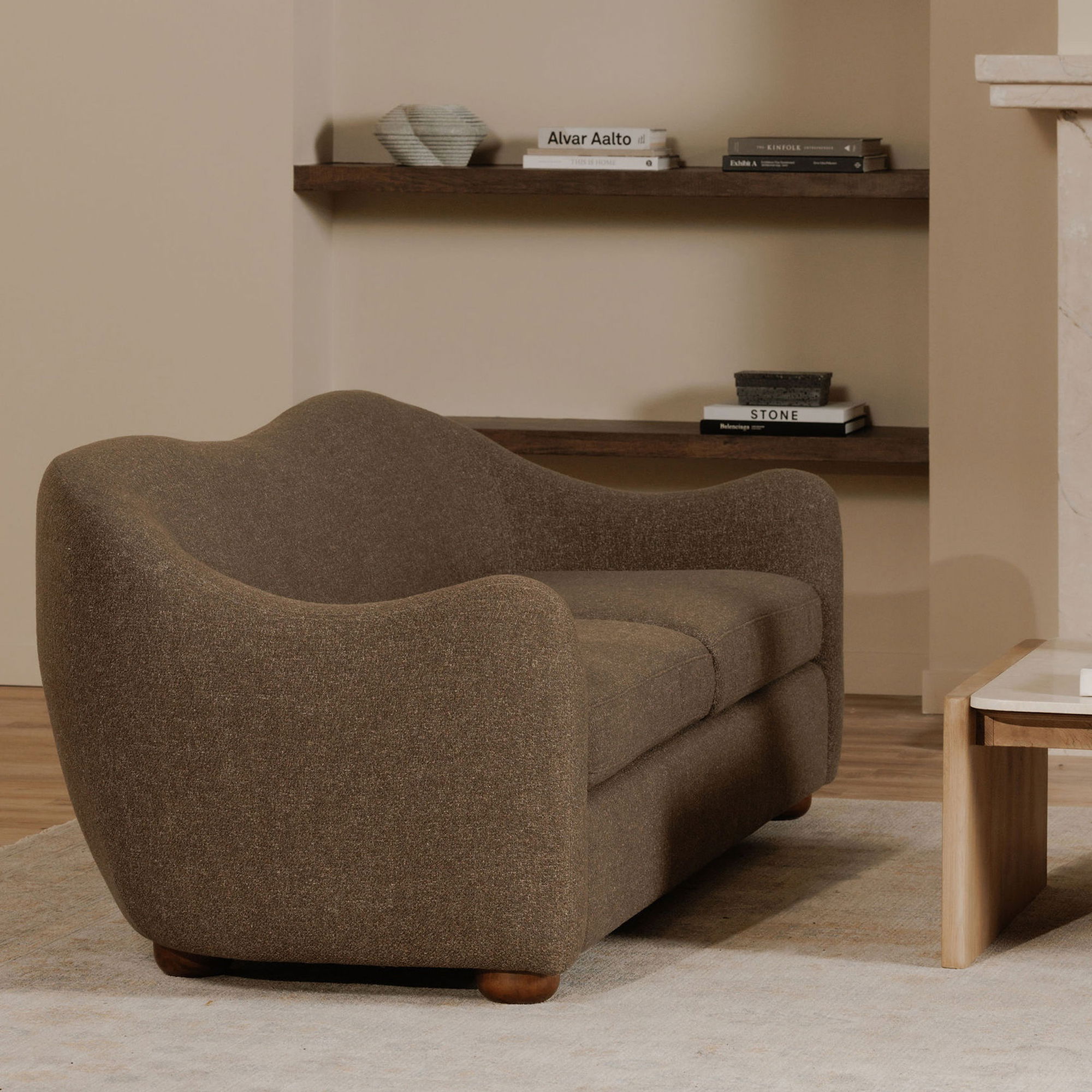 Bria Sofa Brown large image 