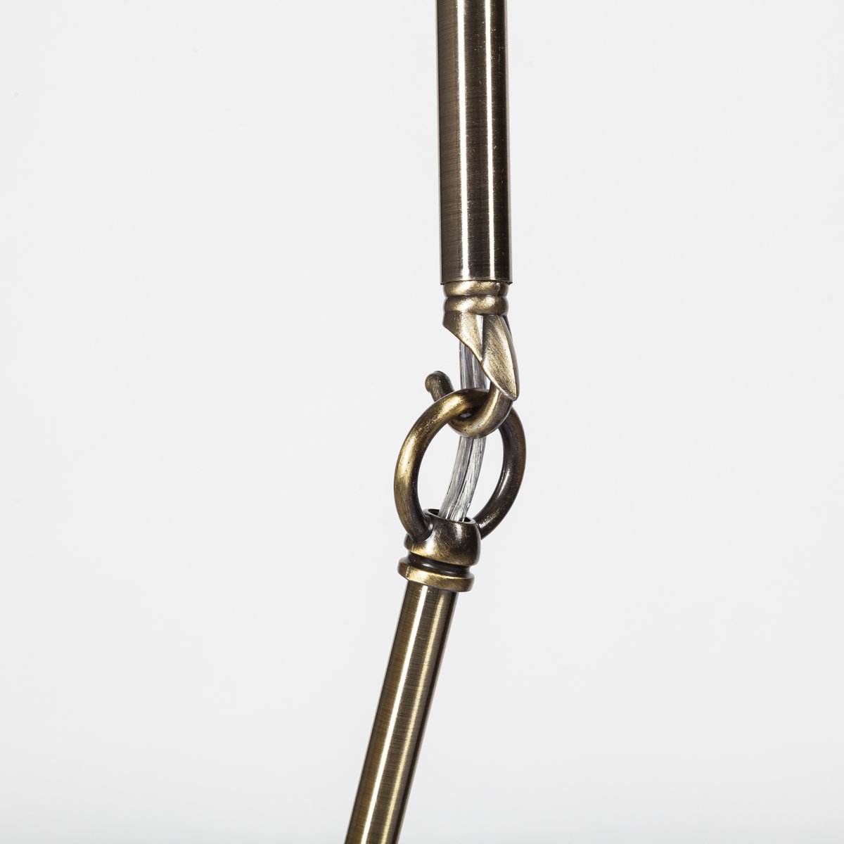 Desousa II (33.9'L x 8.8'W x 28'H) Champagne Metal Multi-Arm Three Light Chandelier, by Mercana, 33.86" length x 8.75" width x 28" height View 4