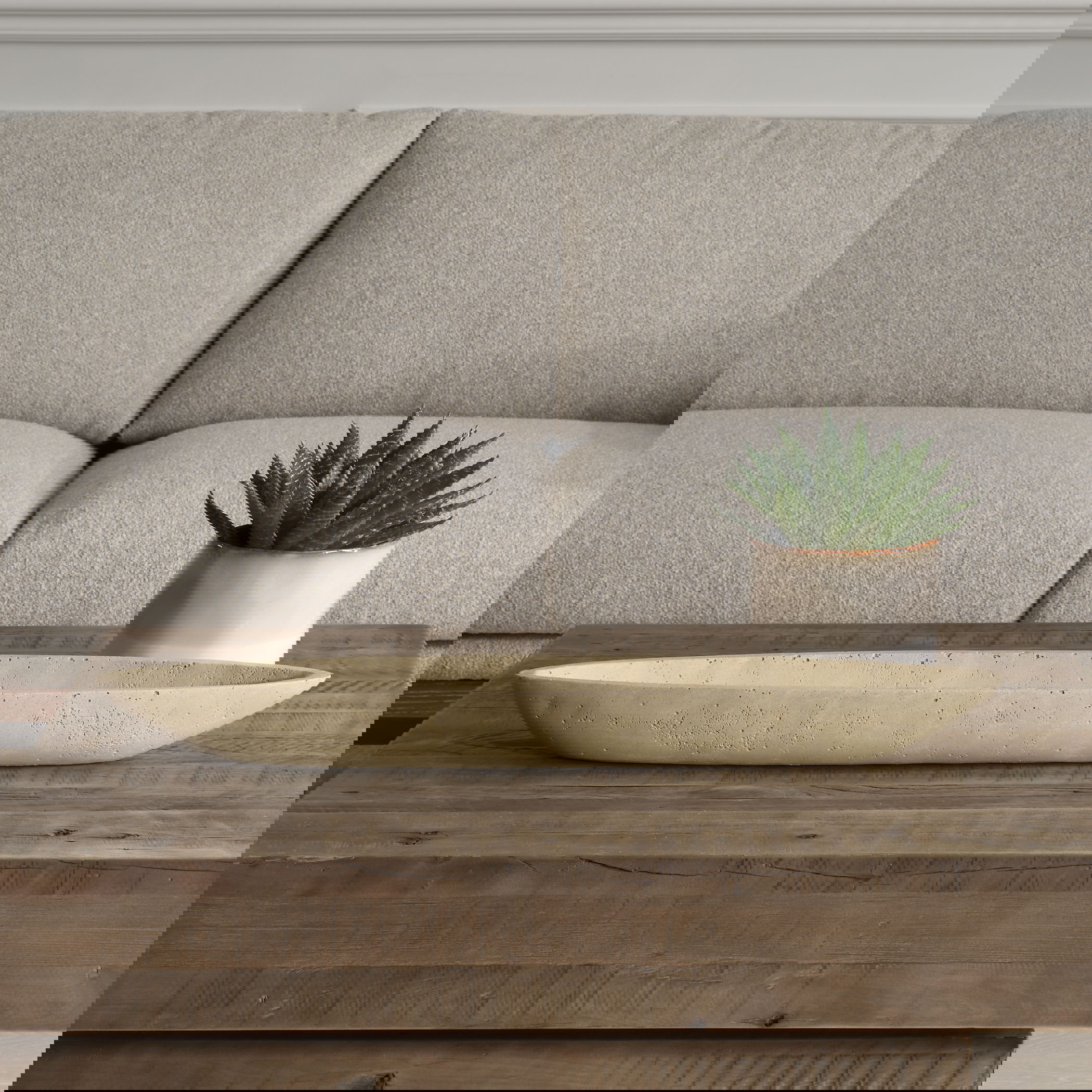 Vessel Cast Ivory Canoe Bowl, Decorative by Uttermost, 29" width x 2.75" height x 6.5" depth View 2