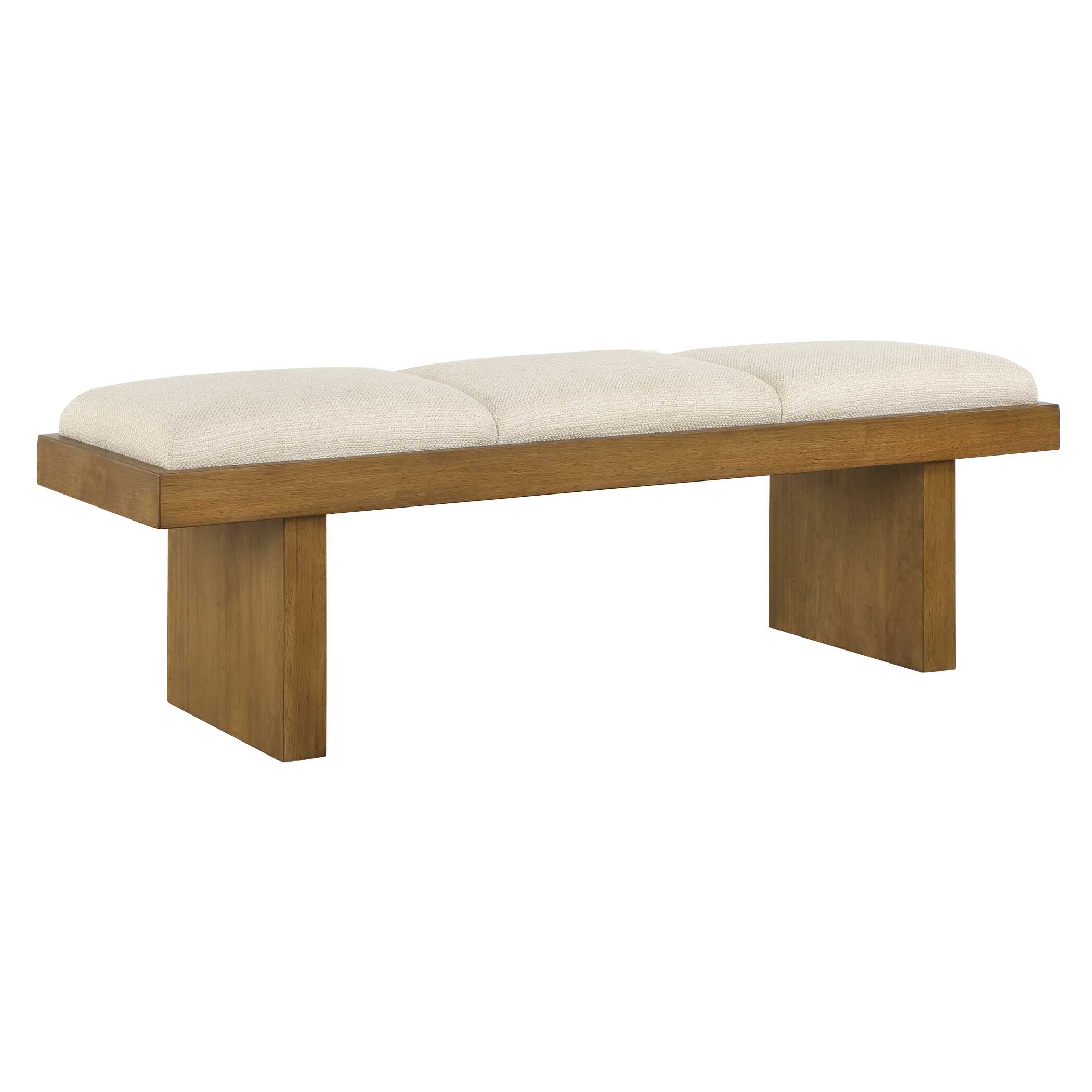 Haden White Upholstery Bench, Furniture by Uttermost, 60" width x 18" height x 20.25" depth View 4