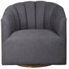 Cuthbert Modern Swivel Chair, Accent Chair by Uttermost, 31" width x 32.25" height x 32" depth thumbnail 1