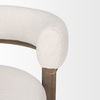 Souvik Dark Brown Wood with Oatmeal Fabric Accent Chair thumbnail 9