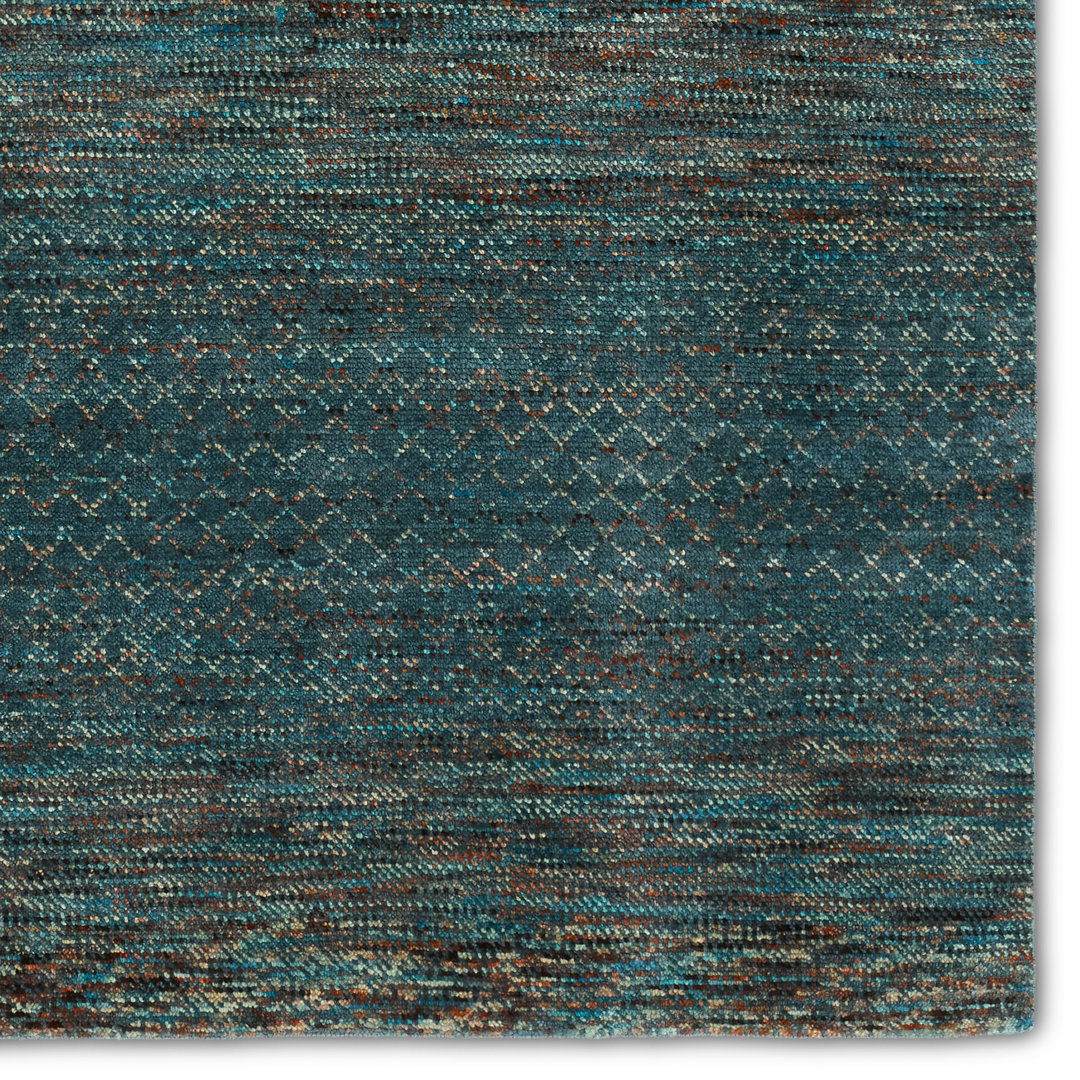 Jaipur Living Aissa HRM01 Handknotted Solid Blue and Multicolor Area Rug (9'x12') large image 