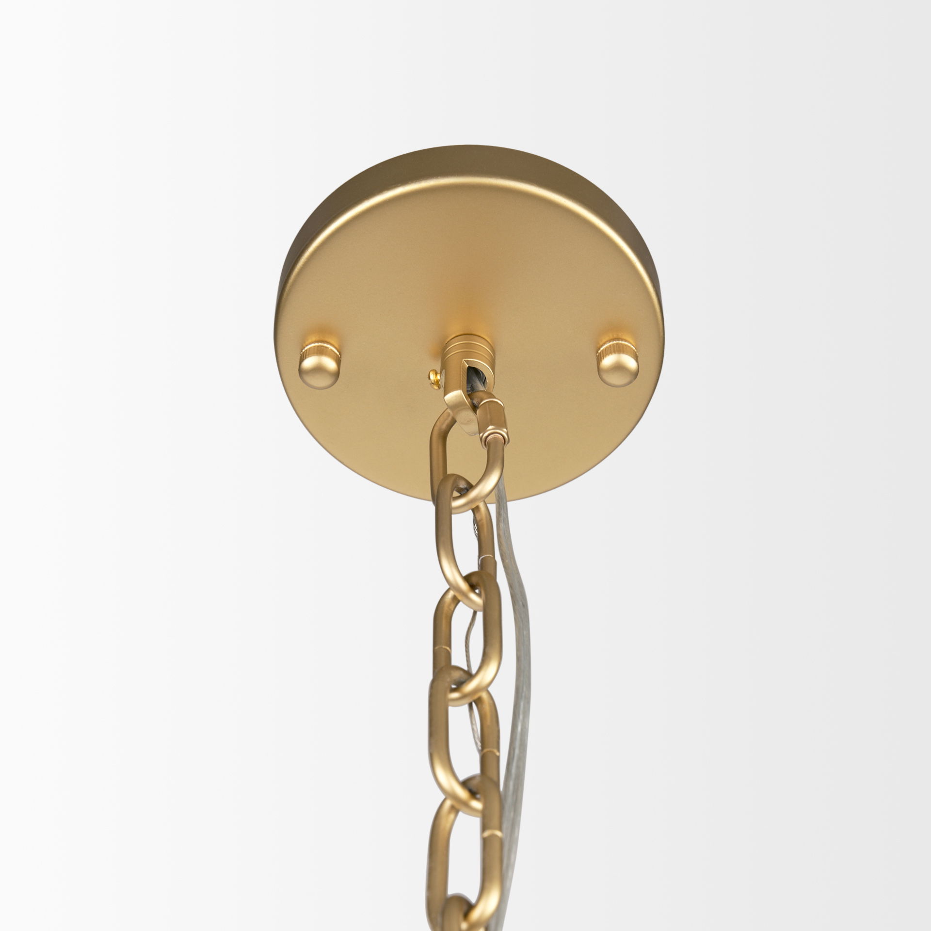 Monroe Brushed Gold Metal with Resin Shade 6-Light Chandelier large image 