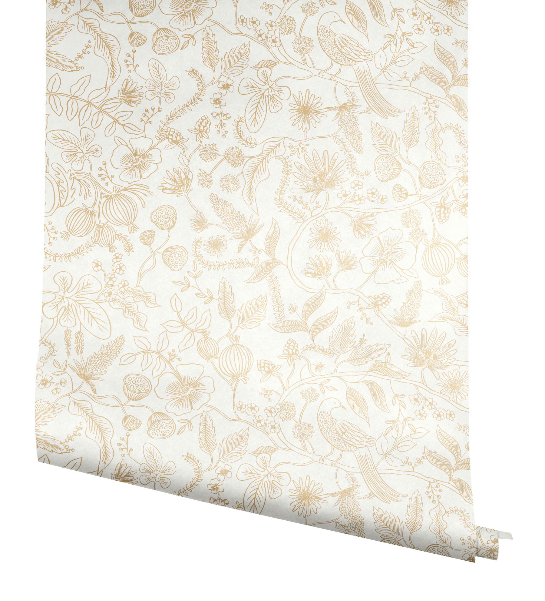 Aviary Off White & Gold Peel & Stick Wallpaper Aviary Off White & Gold Peel & Stick Wallpaper large image