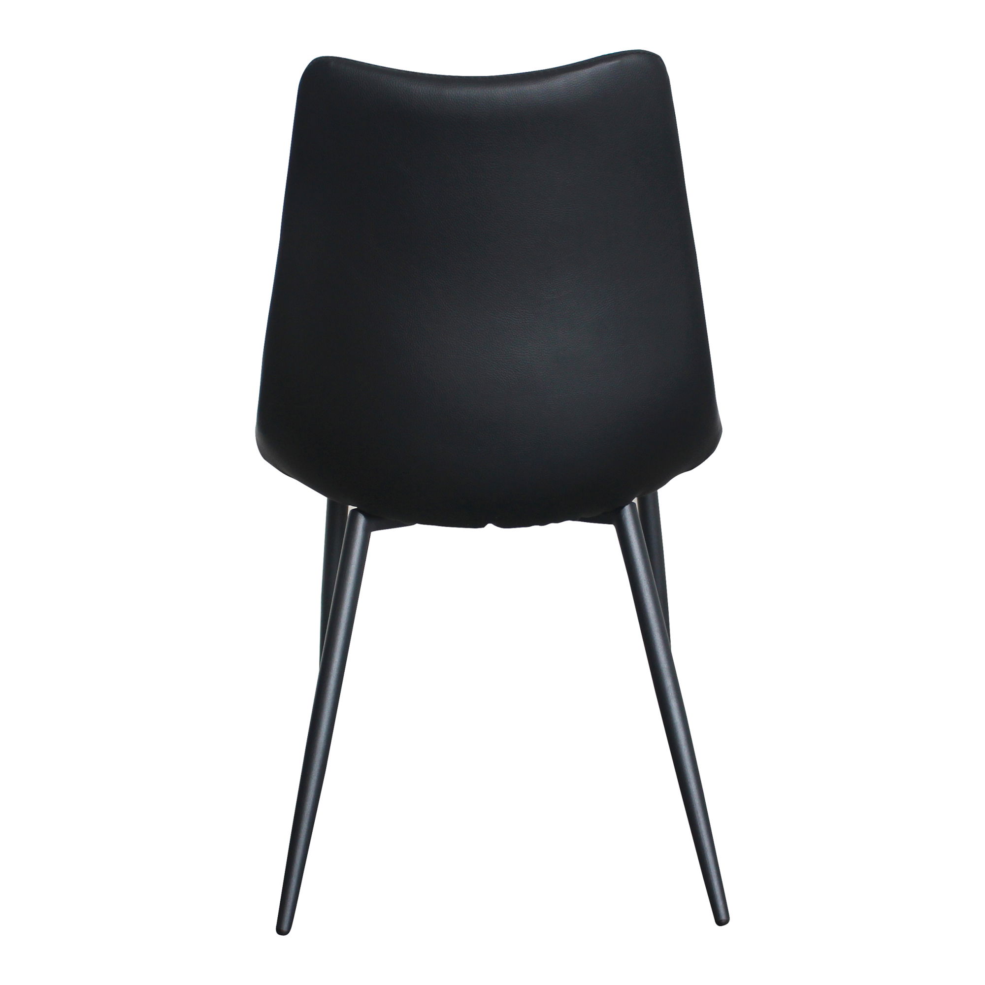 Alibi Dining Chair Matte Black - Set Of Two, by Moe's Home, 18" width x 33" height x 20" depth View 6