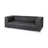Ricciardo 82.5W Black Leather Wrapped Three Seater Sofa, Sofas & Sectional by Mercana, 82.5" length x 38.5" width x 26.5" height thumbnail 1