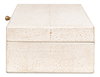 Gatsburg Shagreen Box Osprey White  S/2, by Sarreid, 6" length x 1' width x 3" height thumbnail 4
